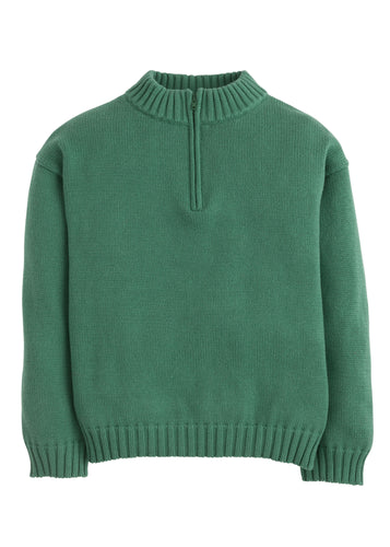 LE 1/4 Zip Sweater-Hunter Green