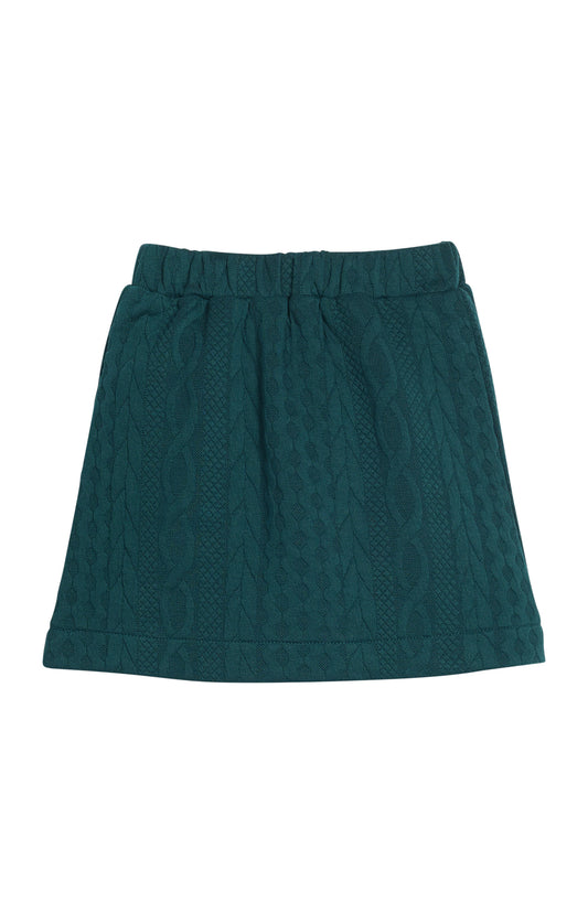 Bisby Emerald Cable Quilted Mini Skirt