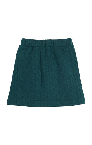 Bisby Emerald Cable Quilted Mini Skirt