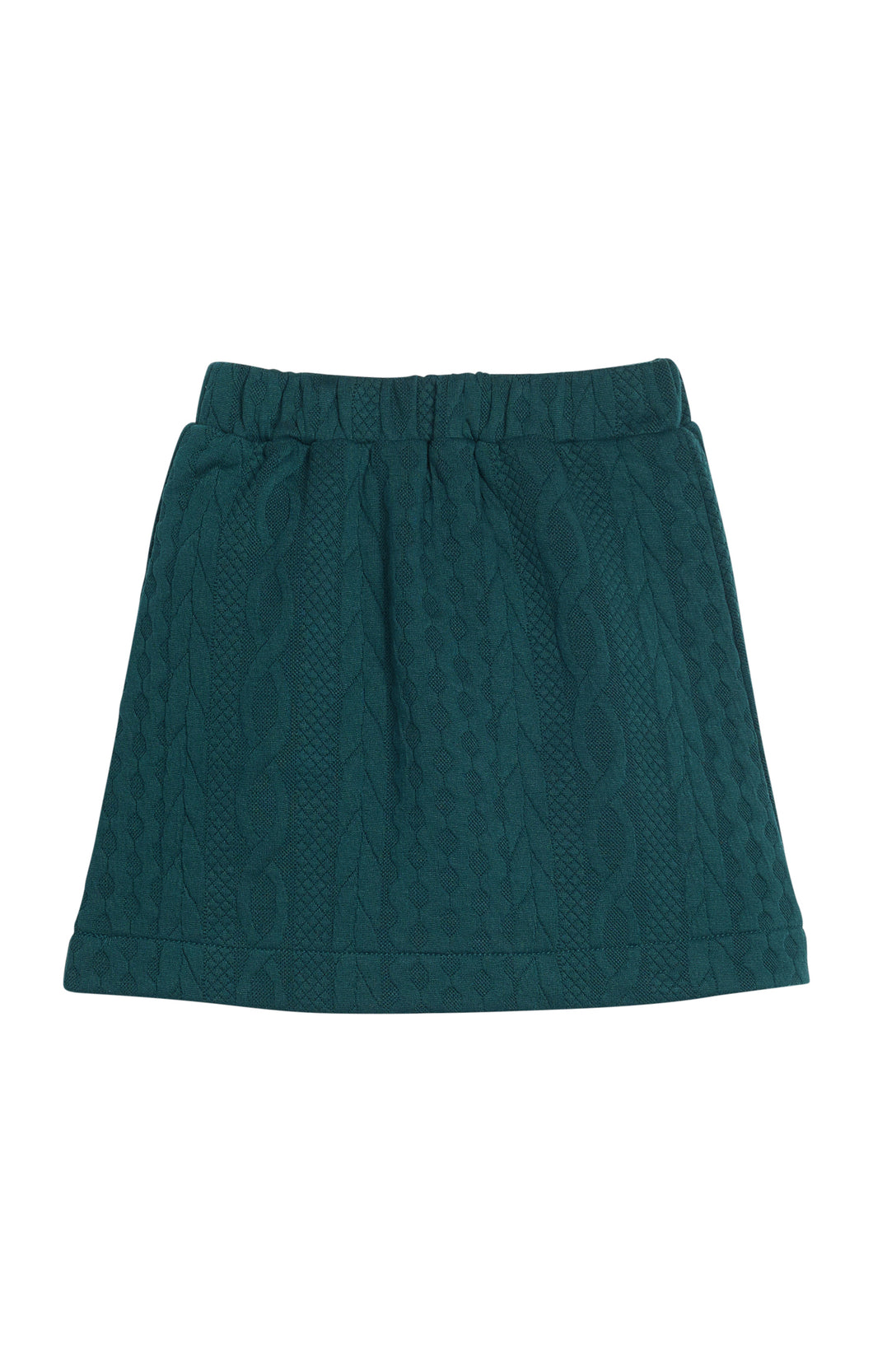 Bisby Emerald Cable Quilted Mini Skirt