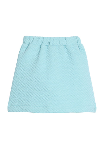 Bisby Aqua Quilted Trellis Skirt
