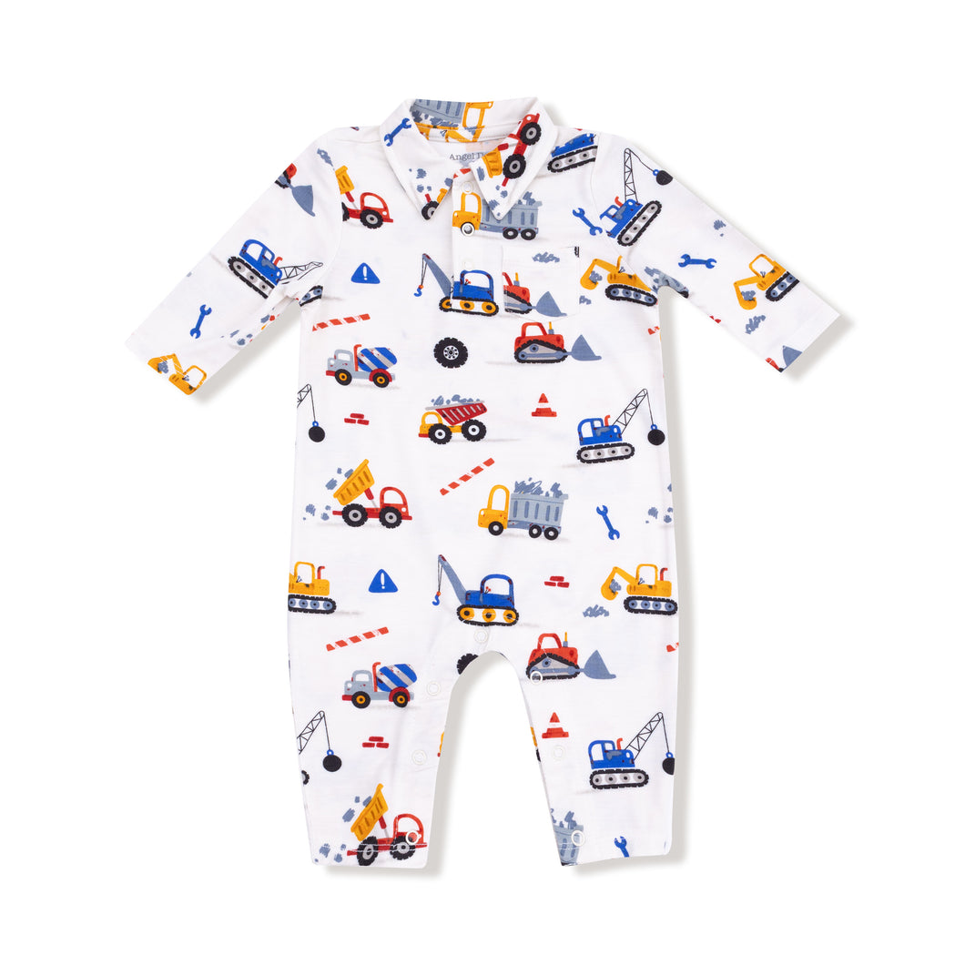 Angel Dear Crayon Construction Polo Romper