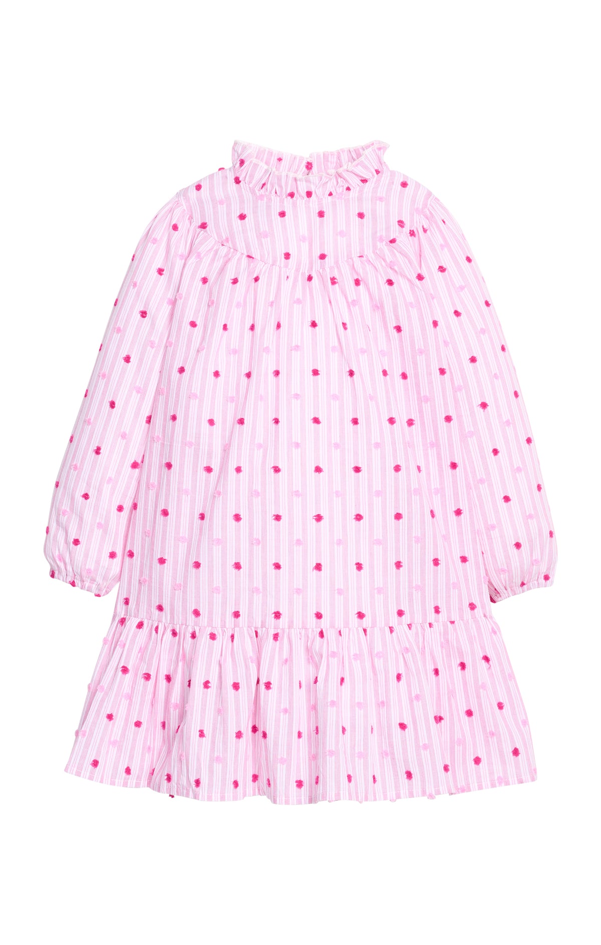 Bisby Jody Magenta Clip Dot Stripe Dress