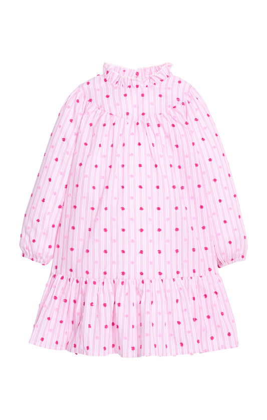 Bisby Jody Magenta Clip Dot Stripe Dress