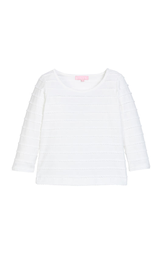 Bisby Essentail Scallop Tee-White