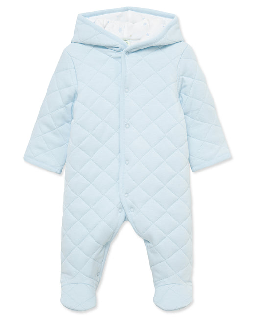 Little Me Blue Quilted Pram