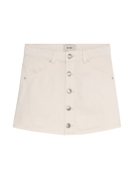 DL1961 Jenny Mini Skirt-Sugar Cookie
