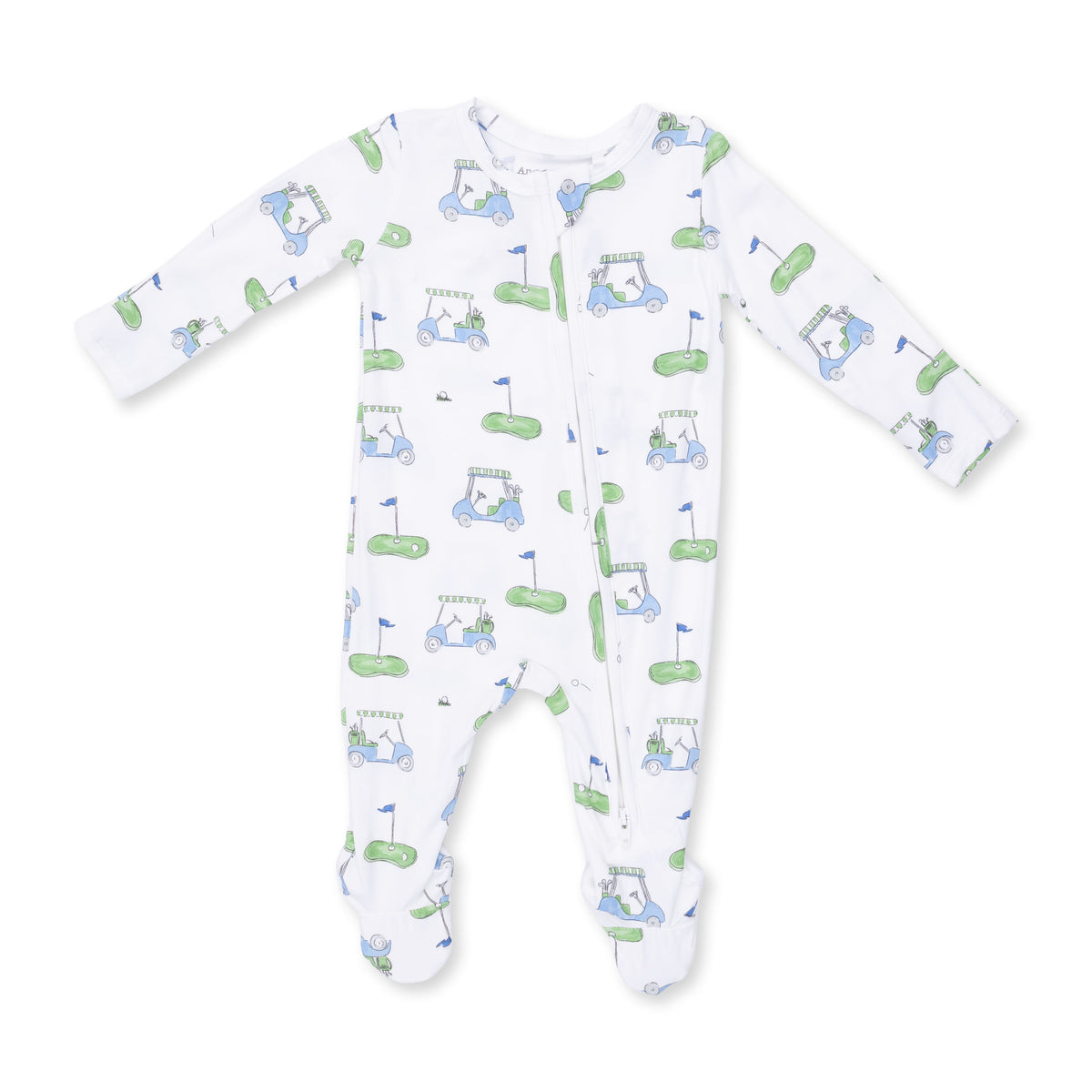 Angel Dear Golf Carts Blue - 2 Way Zipper Footie