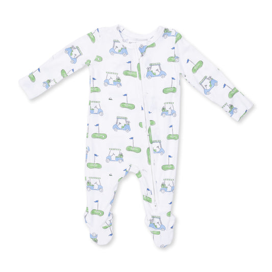 Angel Dear Golf Carts Blue - 2 Way Zipper Footie