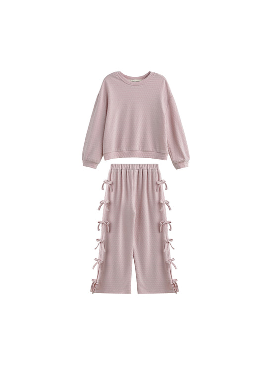 Mabel & Honey Emma Textured Dot 2 pc. Pant Set