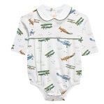 BCC Airplanes Printed Pima Bubble w/ Round Collar