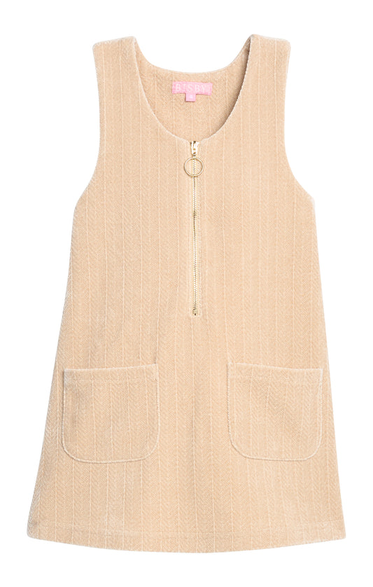 Bisby - Retro Jumper - Stone Herringbone Corduroy