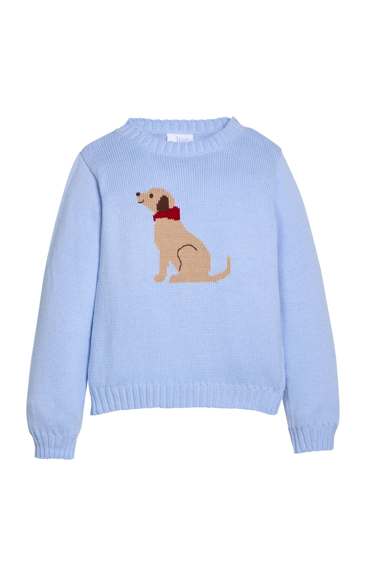 LE Intarsia Sweater-Seated Lab-Blue