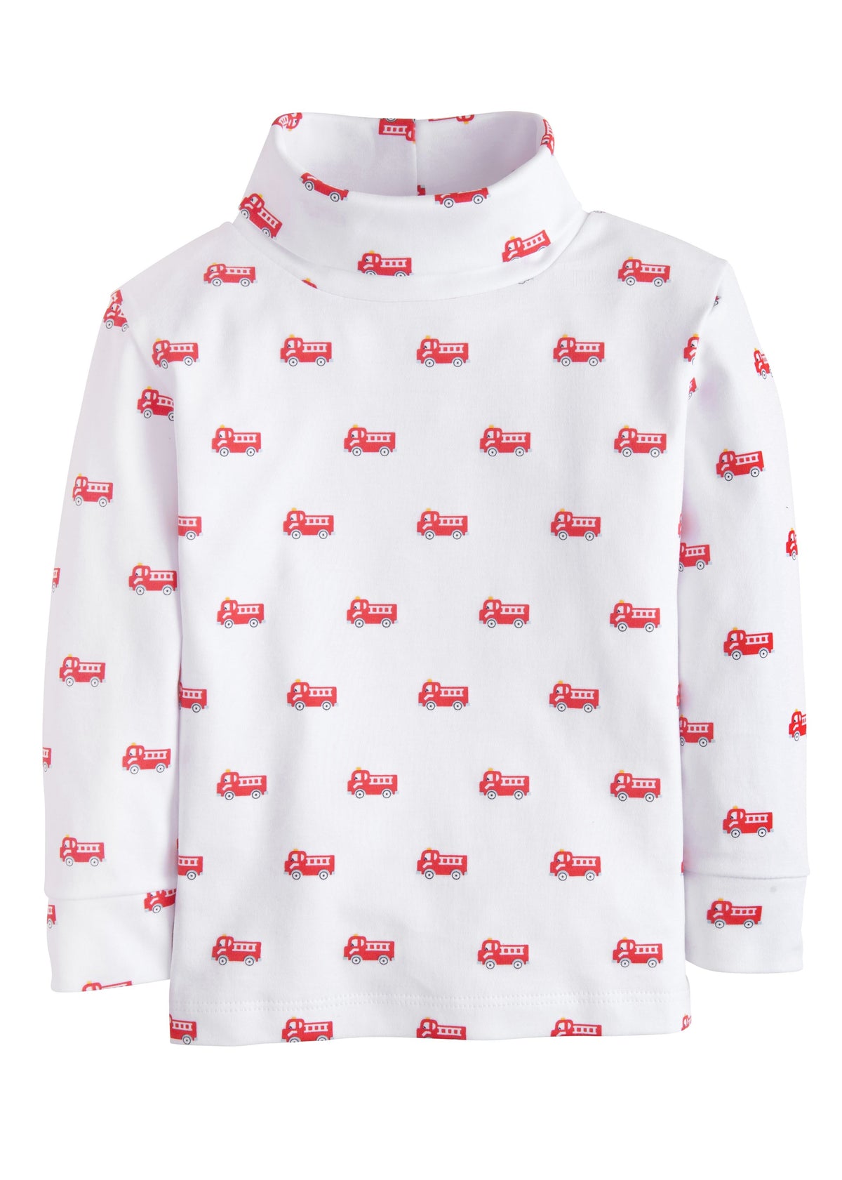 LE Printed Turtleneck-Fire Trucks