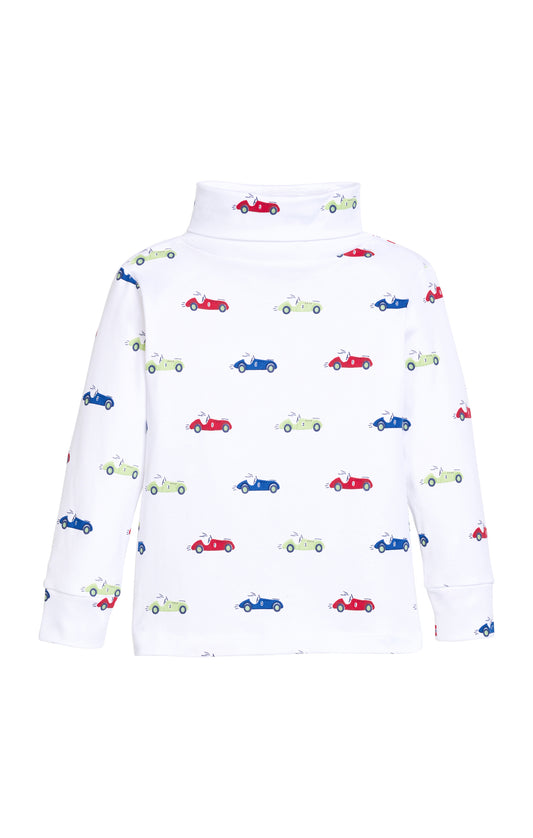LE Printed Turtleneck-Race Cars