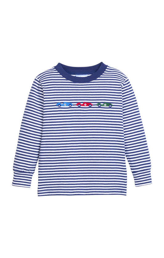 LE Applique L/S T Shirt-Race Cars