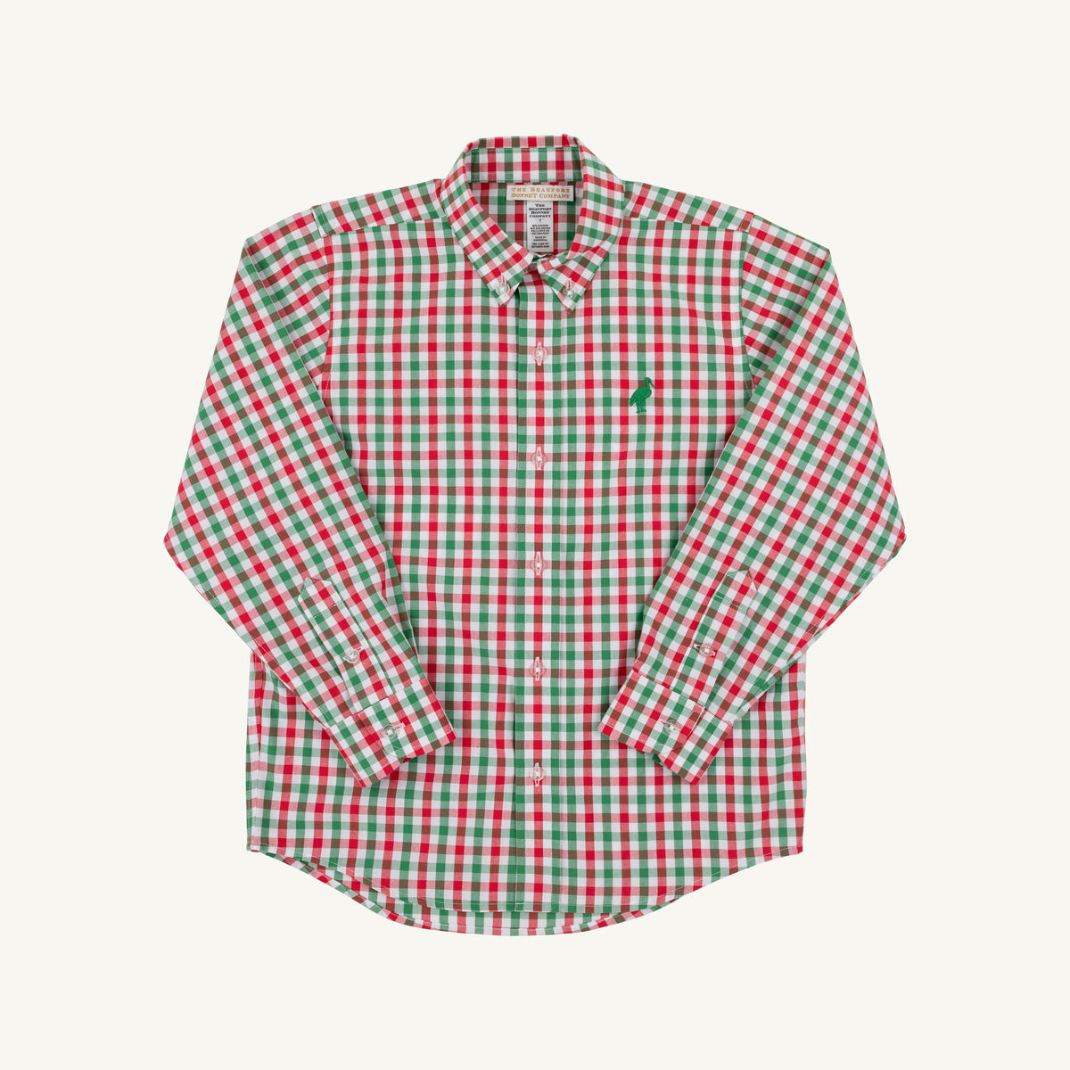 TBBC Deans List Dress Shirt-Red/Kelly Gingham