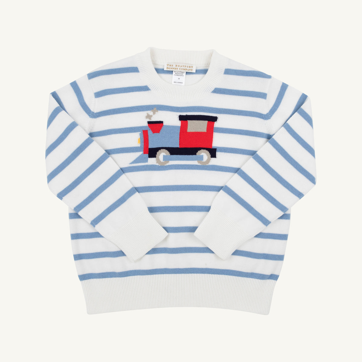 TBBC Isaac's Intarsia Sweater-Train Stripe