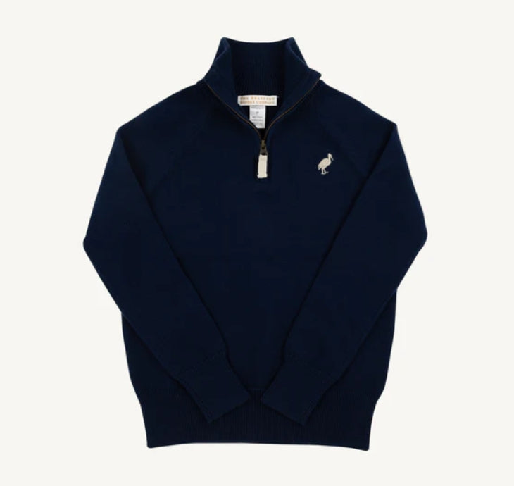 TBBC Hayden Half Zip Sweater-Navy