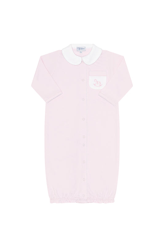 Nella Pima Rocking Horse Pocket Converter Gown-Pink