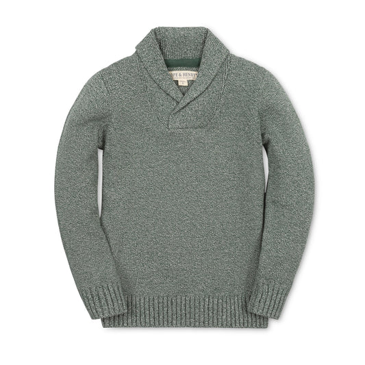 Hope & Henry Organic Shawl Collar Sweater-Green