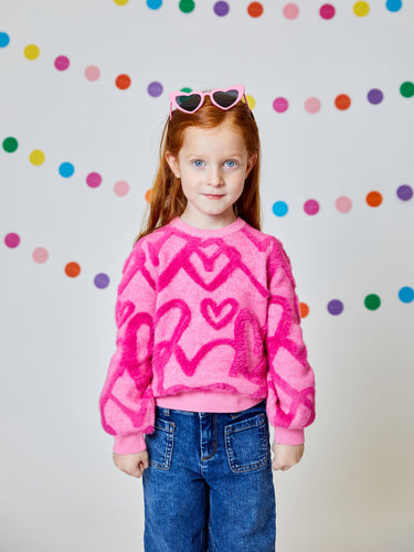 Design History Pink Hearts Sweater