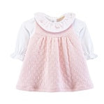 BCC Delicate Roses Jacquard Jumper w/ Blouse-Pink