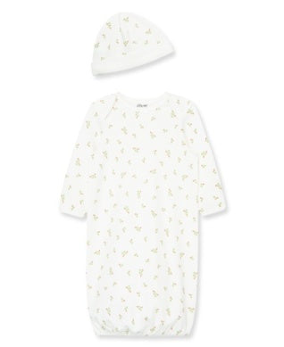 Little Me Rosebud Gown-Ivory