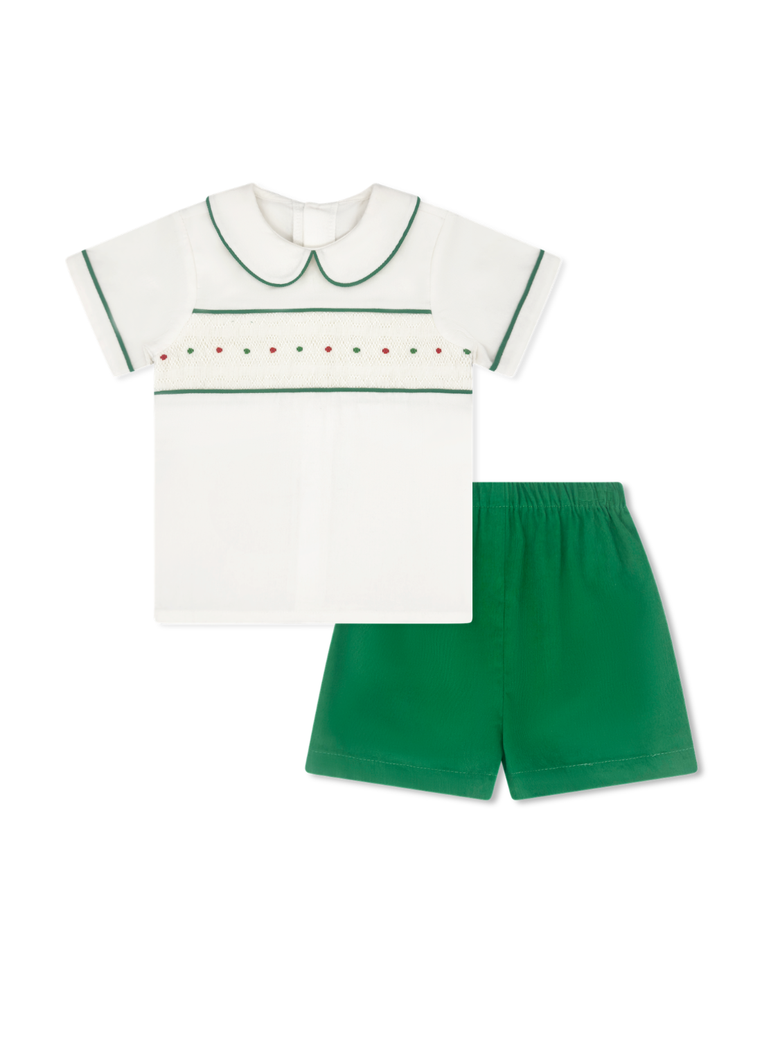 Lullaby Set Christmas Smocked Cord Short Set