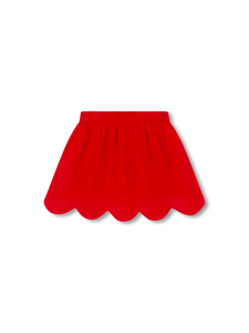 Lullaby Set Susie Scallop Cord Skirt-Red
