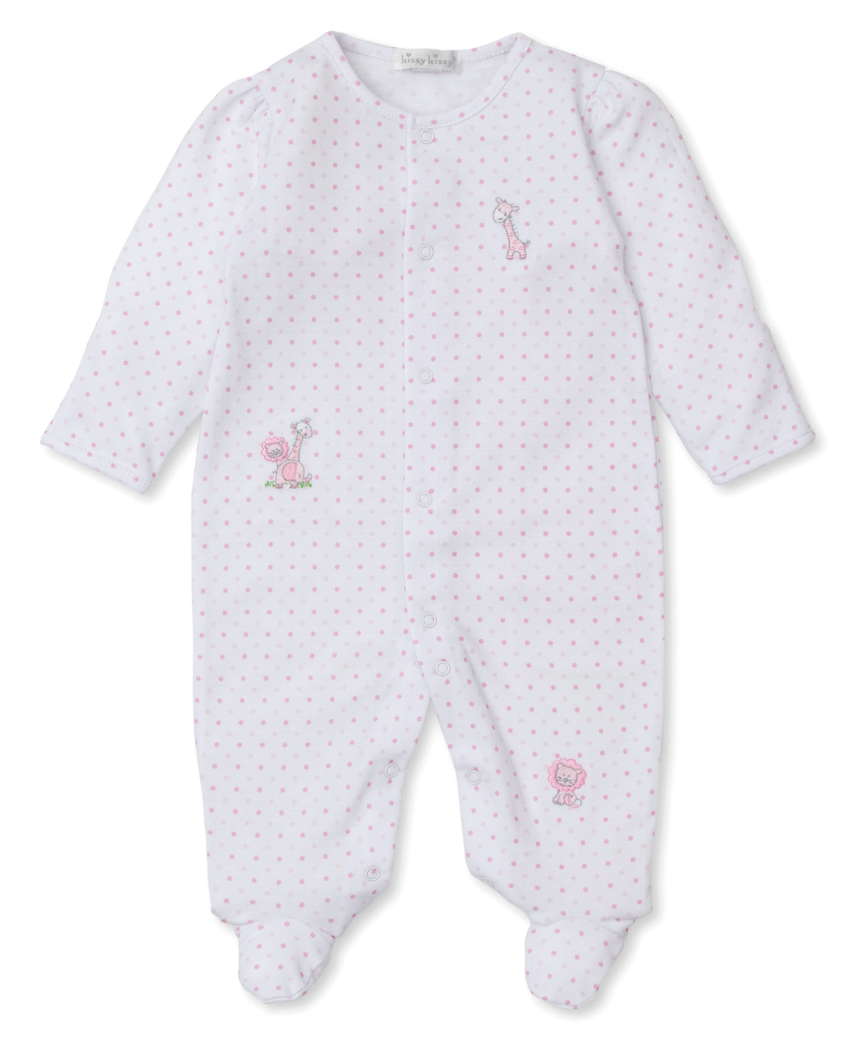 Kissy Kissy Pink Giraffe Dot Footie