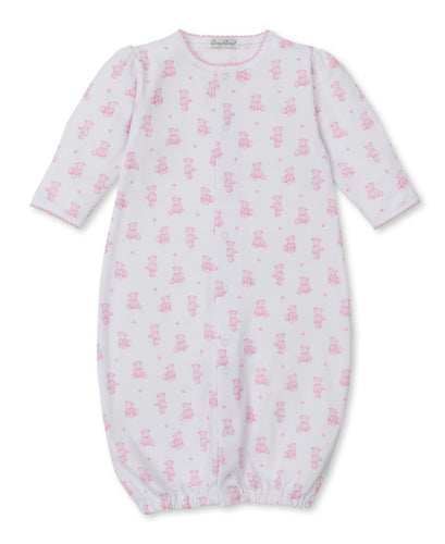 Kissy Teddy Bear Time Printed Converter Gown-Pink