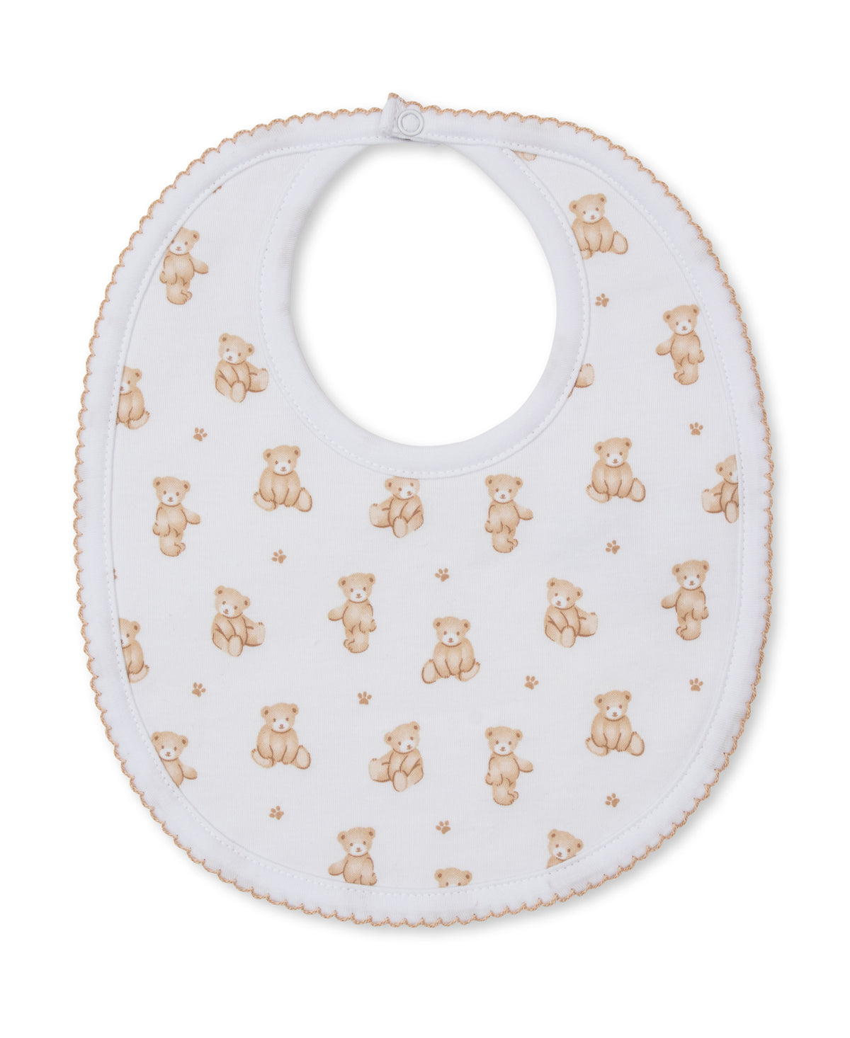 Kissy Teddy Bear Time Bib-Brown