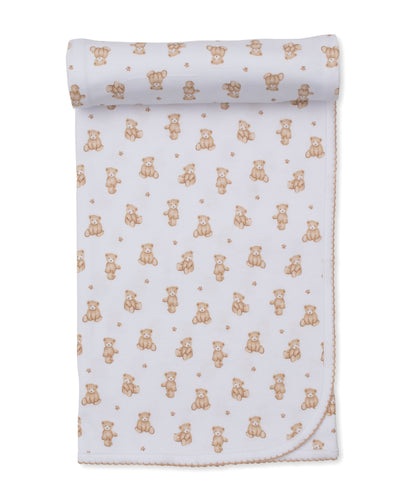 Kissy Teddy Bear Time Blanket-Brown