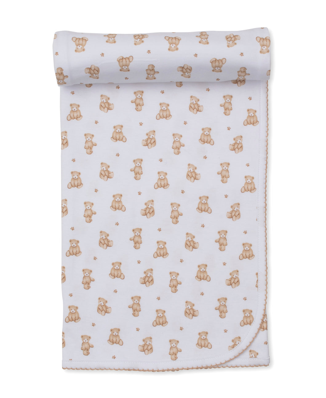 Kissy Teddy Bear Time Blanket-Brown