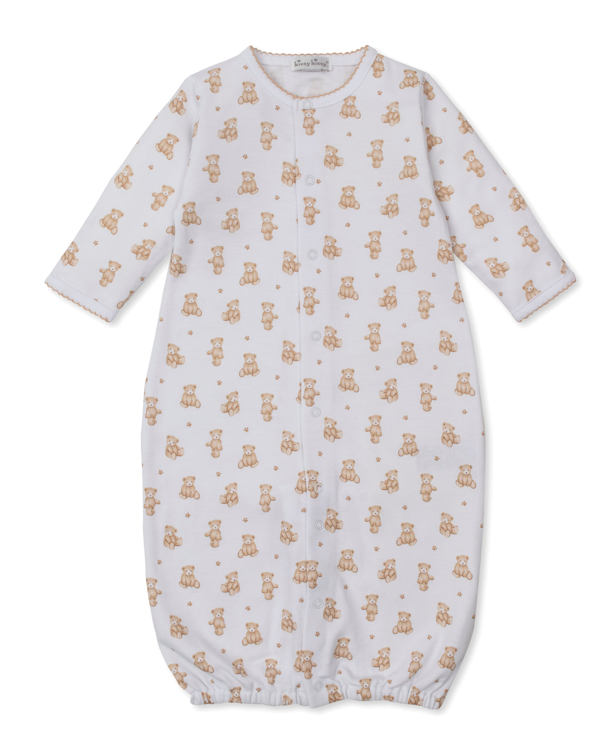 Kissy Teddy Bear Time Printed Converter Gown-Brown