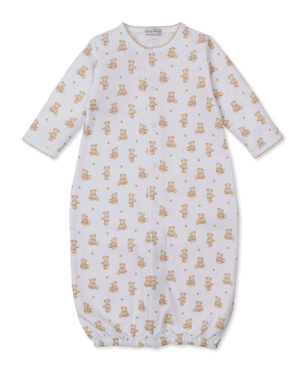 Kissy Teddy Bear Time Printed Converter Gown-Brown