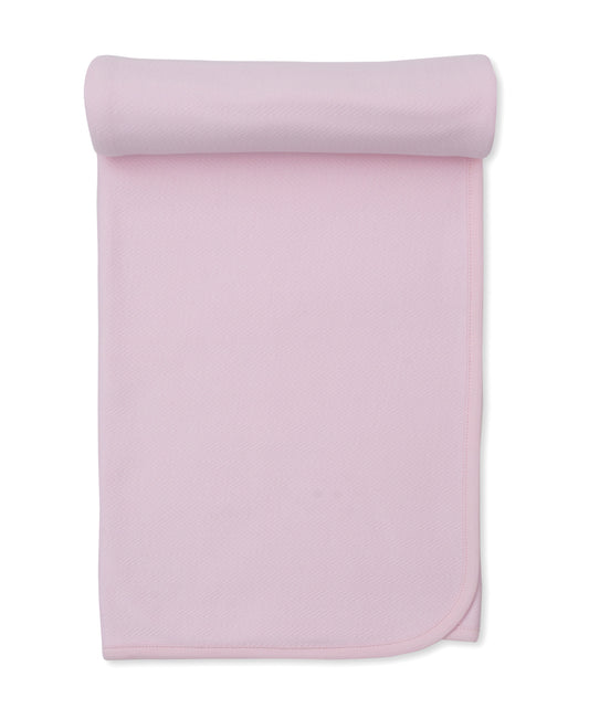 Kissy Herringbone Blanket-Pink
