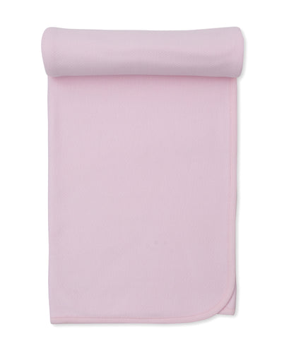 Kissy Herringbone Blanket-Pink