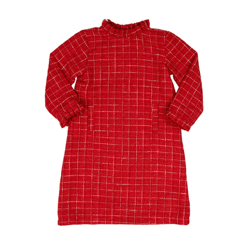 The Oaks Red Kate Tweed L/S Dress