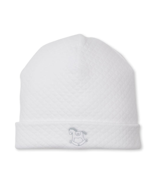 Kissy Kissy White Diamond Quilted Rocking Horse Hat