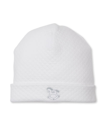 Kissy Kissy White Diamond Quilted Rocking Horse Hat