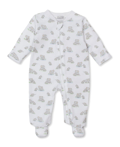Kissy Kissy Grey Elephant Print Footie