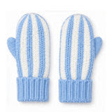 Bits & Bows Regatta Striped Mittens - blue & white