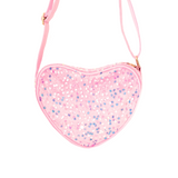 Bits & Bows Pink Sparkle Heart Purse