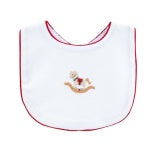 BCC Christmas Rocking Horse Emb. Bib