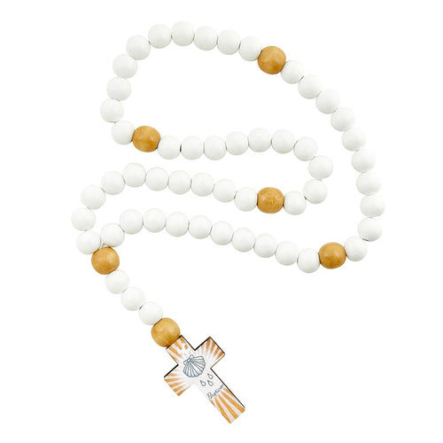 White Wooden Baby Rosary