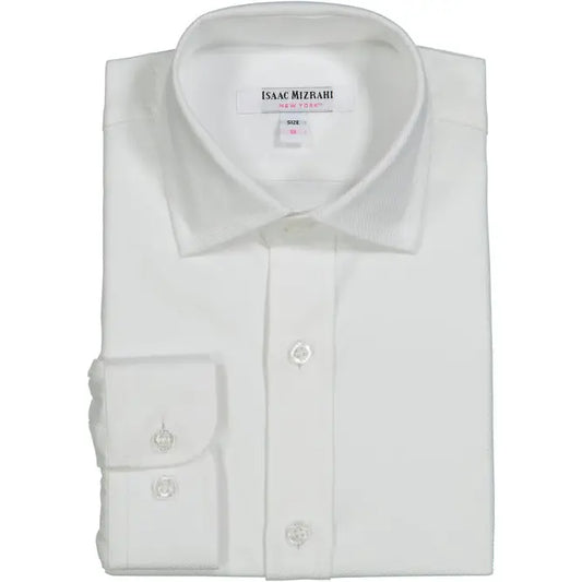 Isaac Mizrahi Solid White Dress Shirt