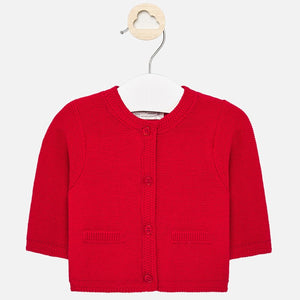 Mayoral Red Cardigan with Pockets