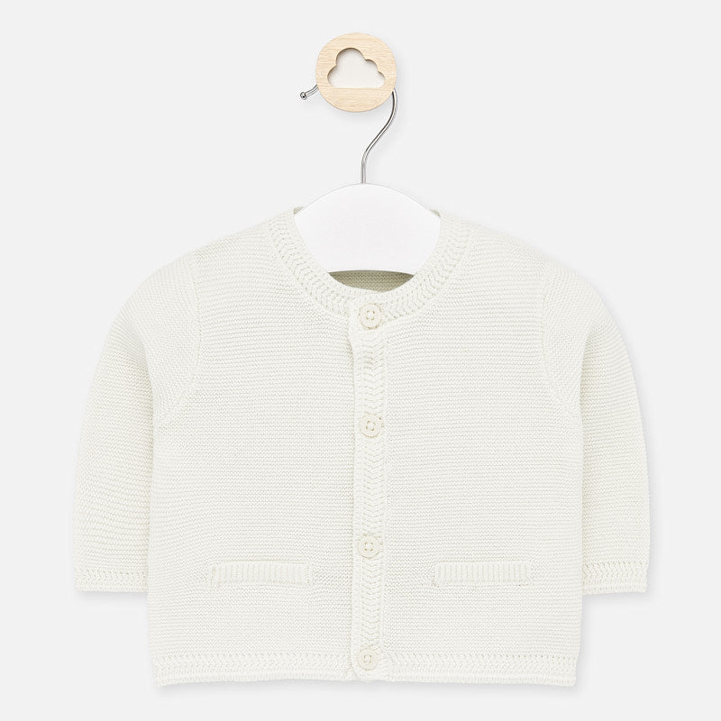 Mayoral Ivory Cardigan with Pockets